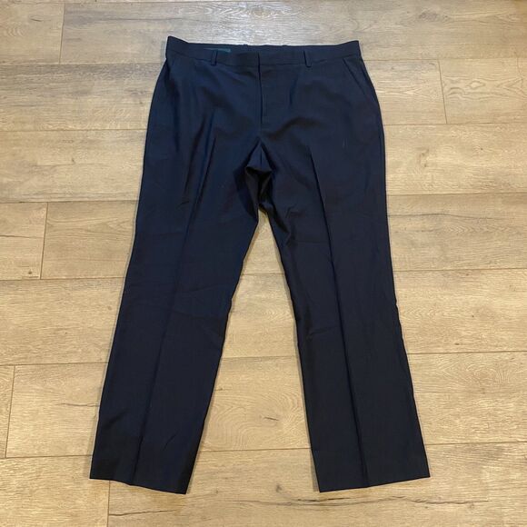 Perry Ellis Mens Dress Pants ~ 36W 30L ~ Polyester Blend ~ Blue - Picture 1 of 5